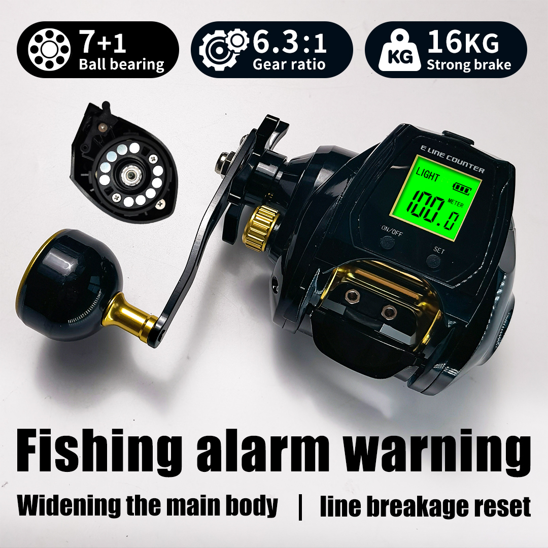 Trolling Reel - 16kg의 제동력, 6.3의 감속비, 7+1 베어링,